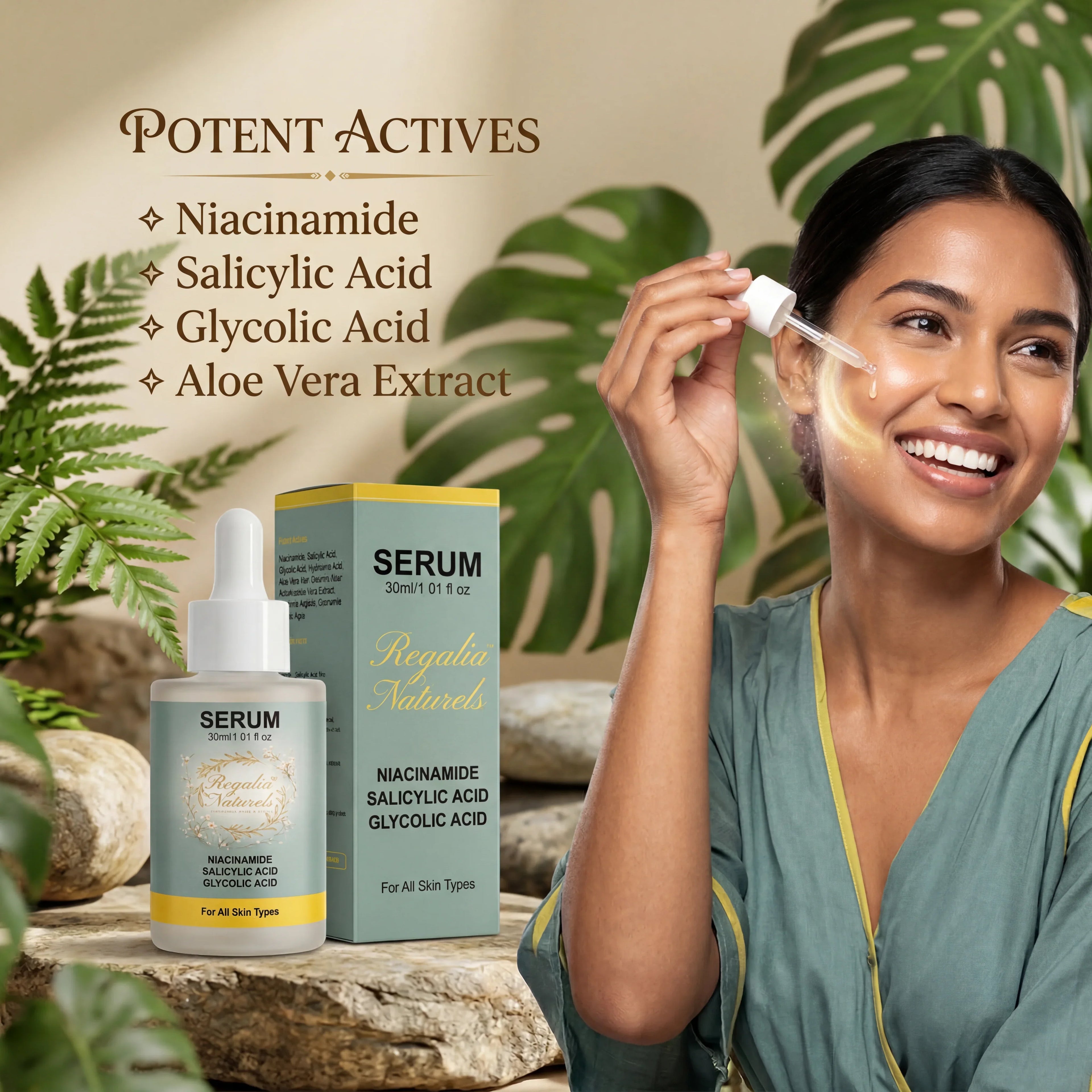 Niacinamide + Salicylic Acid + Glycolic Acid Face Serum 30ml